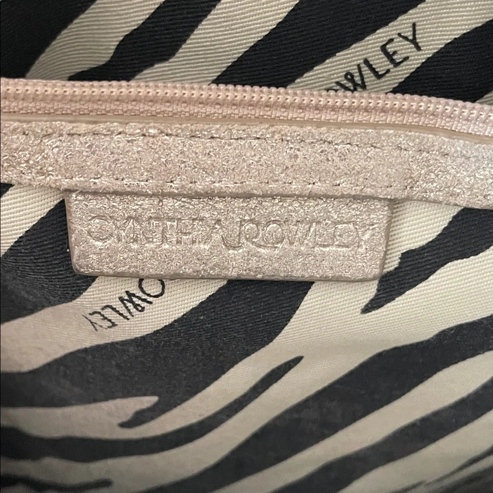 Cynthia‎ Rowley Metallic Gold Tote with Black Handles